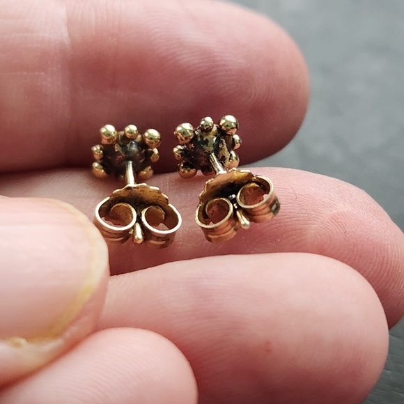 Astley Clarke Floris Mini Stud Earrings, Lapis Lazuli Gold Vermeil, VERY USED - Picture 8 of 16